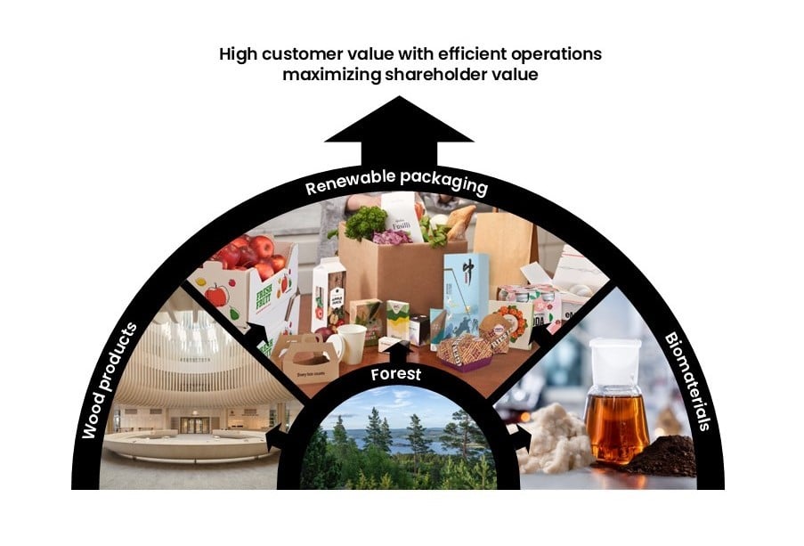 Stora Enso strategy focuses on renewable packaging, supported by wood products and biomaterials