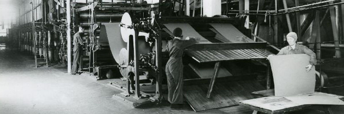 Old paperboard machine.