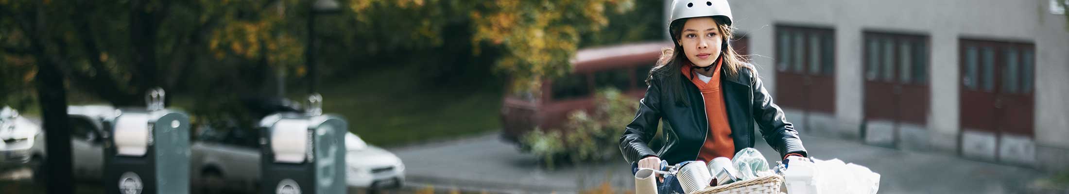 Girl cycling