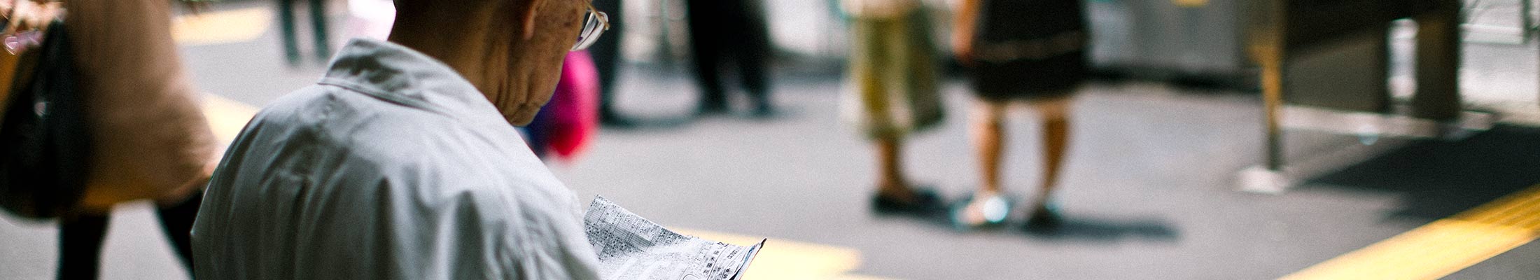 Man reading paper