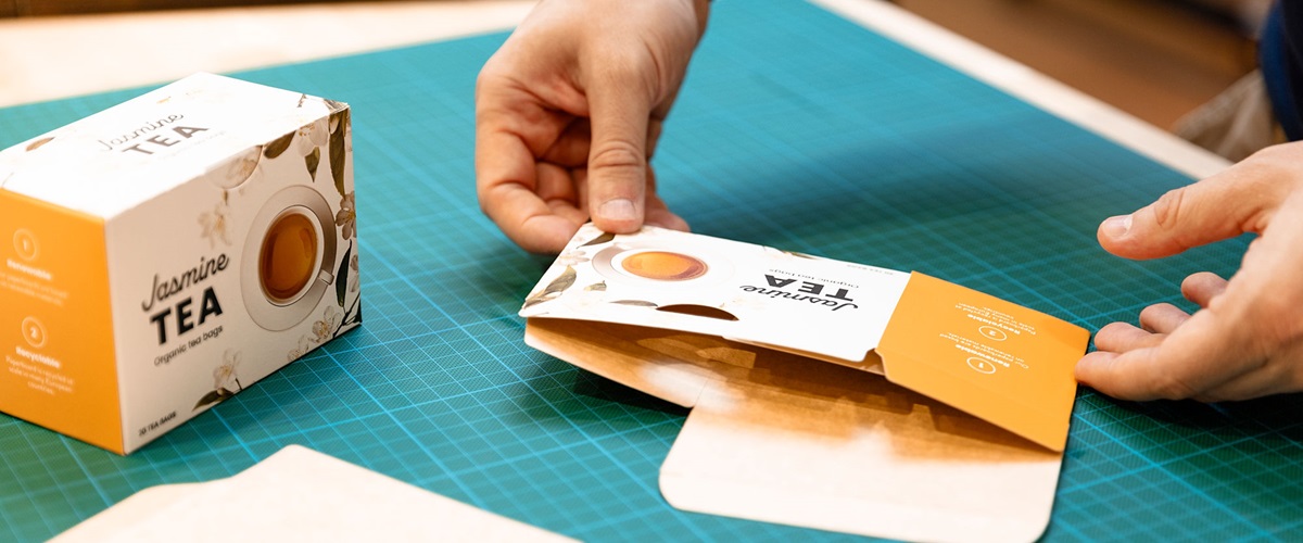 Circular packaging design, tea box
