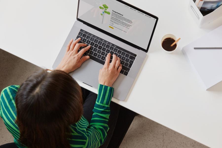 woman and computer