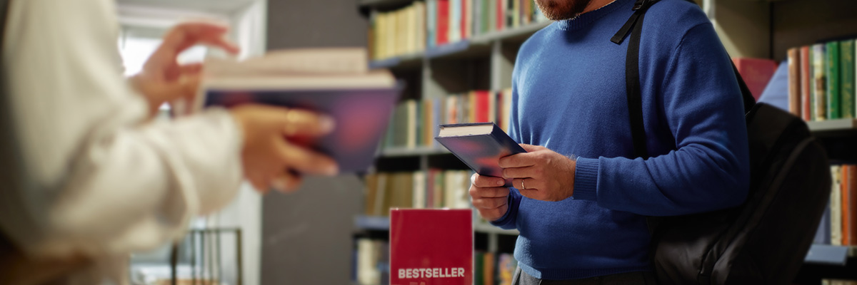 Classic books in bookshop