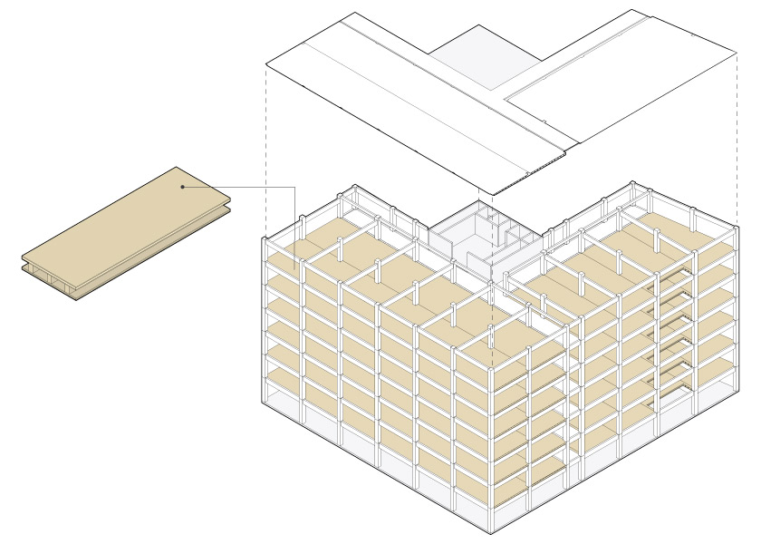 CLT rib panel by Stora Enso application