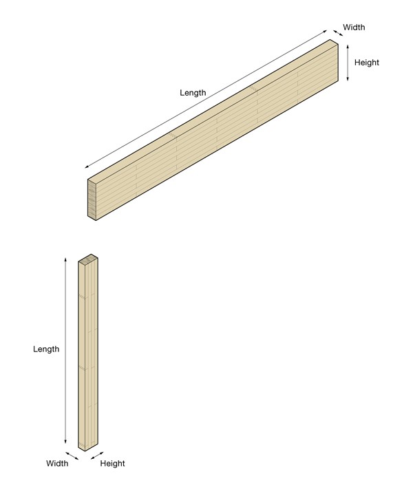 GLT beam and column