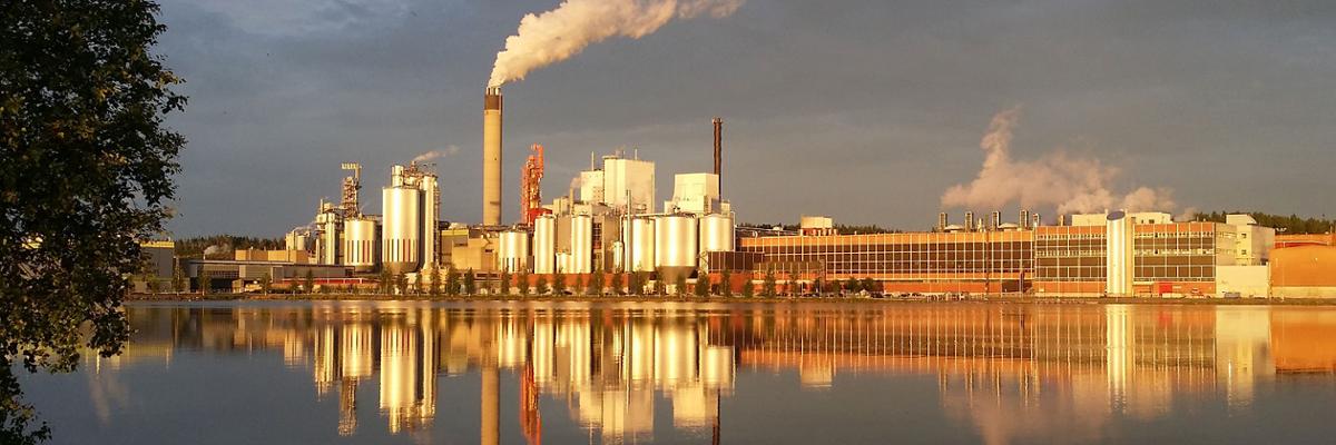 Imatra Kaukopää Mill in sunset